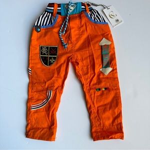 CarnetdeVol Prince Fashion Costume for Boy Kids Pants Size 18 Orange So Cute